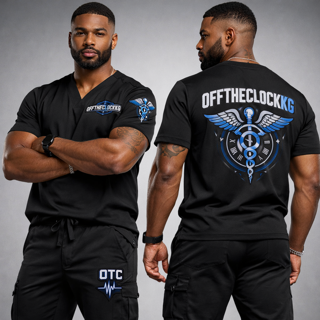 OFFTHECLOCKKG™ Men’s Performance Scrub Set — Tapered Jogger Fit