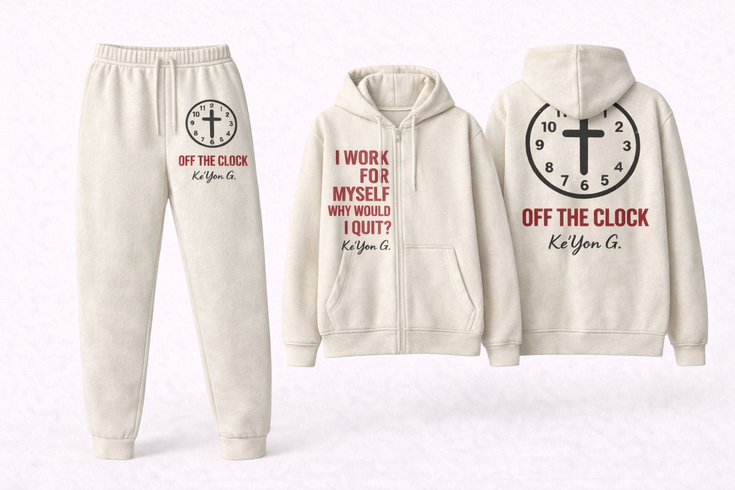 OFFTHECLOCKKG™ — THE PAUSE 3-PC SET UNISEX