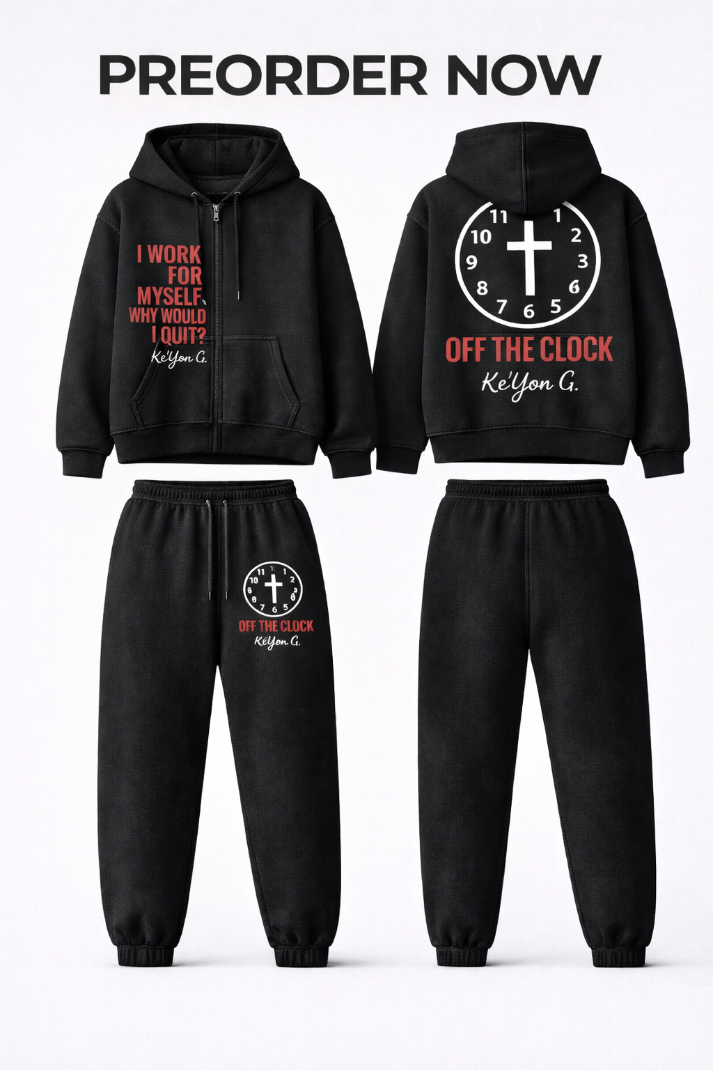 OFFTHECLOCKKG 3 PC SET-BLACK